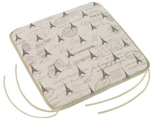 Bellatex IVO plain - 40 × 40 cm, plain - Eiffel Tower - Pillow Seat - Main image