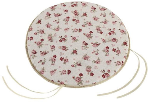 Bellatex IVO round smooth - diameter 40 cm, height of purple 3 cm - crown rose - Pillow Seat - Main image
