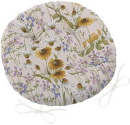 Bellatex IVO round quilted - diameter 40 cm - chamomile - Pillow Seat
