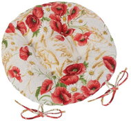 Bellatex IVO round quilted - diameter 40 cm - poppy - Pillow Seat