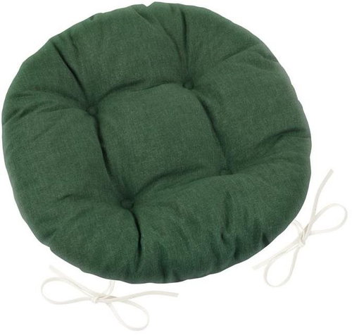 Bellatex LADA round quilted - diameter 40 cm - dark green Uni - Pillow Seat - Main image