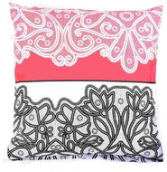 Bellatex Cotton - 40 × 40 cm - red and black lace - Pillowcase