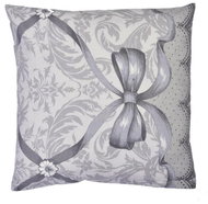 Bellatex Flannel - 40 × 40 cm - grey bow - Pillowcase