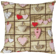 Bellatex Crepe - 40 × 40 cm - beige heart - Pillowcase
