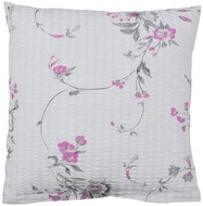 Bellatex Crepe - 40 × 40 cm - budding roses - pink, grey - Pillowcase