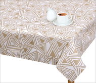 Ubrus Bellatex Ubrus ADÉLA - 120 × 140 cm - trojúhelníky béžové - Ubrus