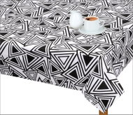 Bellatex Tablecloth ADÉLA - 120 × 140 cm - triangles black - Tablecloth
