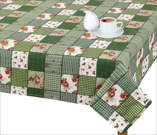 Bellatex Tablecloth ADÉLA - 70 × 70 cm - patchwork green - Tablecloth - Main image