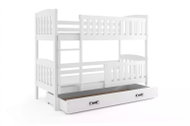 BMS GROUP Kubus bunk bed for 2 persons, 90 × 200 with storage space, white - Bed