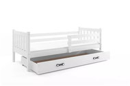 BMS GROUP Children's bed Carino - 1 person, 90 × 200 with storage space with mattress, white - Bed