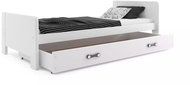 BMS GROUP Children's bed DAREK - 1 person, 80 × 200 with storage without mattress, white - Bed