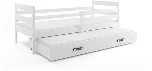 BMS GROUP Children's bed Eryk - 2 persons, 90 × 200 with pull-out extra bed without mattress, white - Bed - Main image