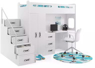 BMS GROUP Children's raised bed Max 4 - 1 person, white, 80 × 200 - Bed