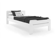 BMS GROUP Postel Dallas 120 × 200 s dřevěným roštem s matrací, bílá - Postel