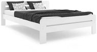 BMS GROUP Postel Dallas 140 × 200 s dřevěným roštem bez matrace, bílá - Postel