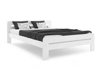 BMS GROUP Bed Dallas 90 × 200 with wooden grid with mattress, white - Bed