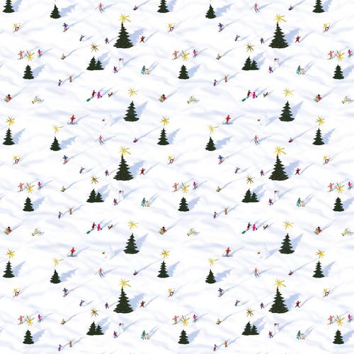 BE NICE EKO vánoční Zimní radovánky 98 × 68 cm - balení 3 ks - Wrapping Paper - Main image