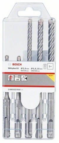 BOSCH SDS-plus-5x fúrókészlet, 4 bit, 5 db