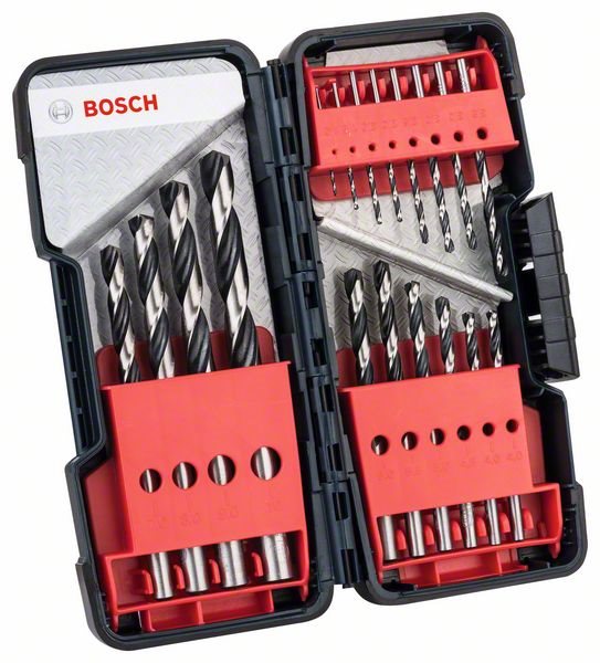 BOSCH 2608577350 PointTeQ HSS spirálfúró készlet, 18 db, ToughBox, 1-10 mm