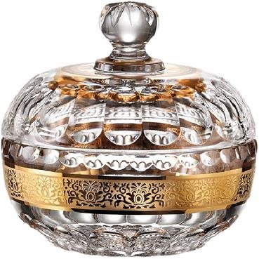 Bohemia Crystal Hand Cut Box with Lid, Romantic 205mm - Storage Jar - Main image