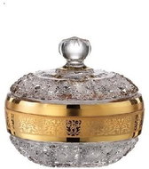 Bohemia Crystal Hand-cut Box with Lid, Romantic Horizont, 130mm - Storage Jar
