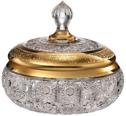 Bohemia Crystal Hand Cut Box with Lid, Romantic Horizont, 205mm - Storage Jar - Main image
