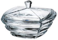 Bohemia Crystal Jar with Lid Segment 205mm - Storage Jar