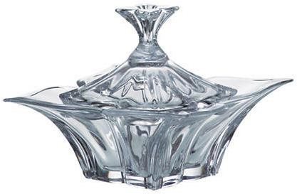Bohemia Crystal Jar with Lid Florale 205mm - Storage Jar - Main image