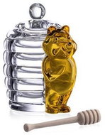 Bohemia Crystal Honey Jar - Amber - Storage Jar
