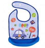 BocioLand Silicone bib with pocket Car blue - Bib