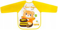 BocioLand bib with long sleeves Teddy Bear yellow - Bib
