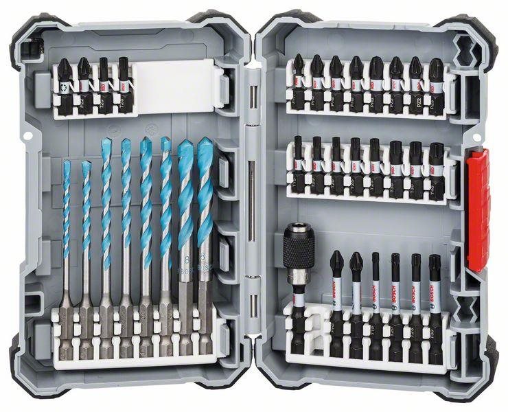 BOSCH 2607017570 Pick and Click MultiConstruction spirálfúrószár és Impact Control csavarbitkészlet,
