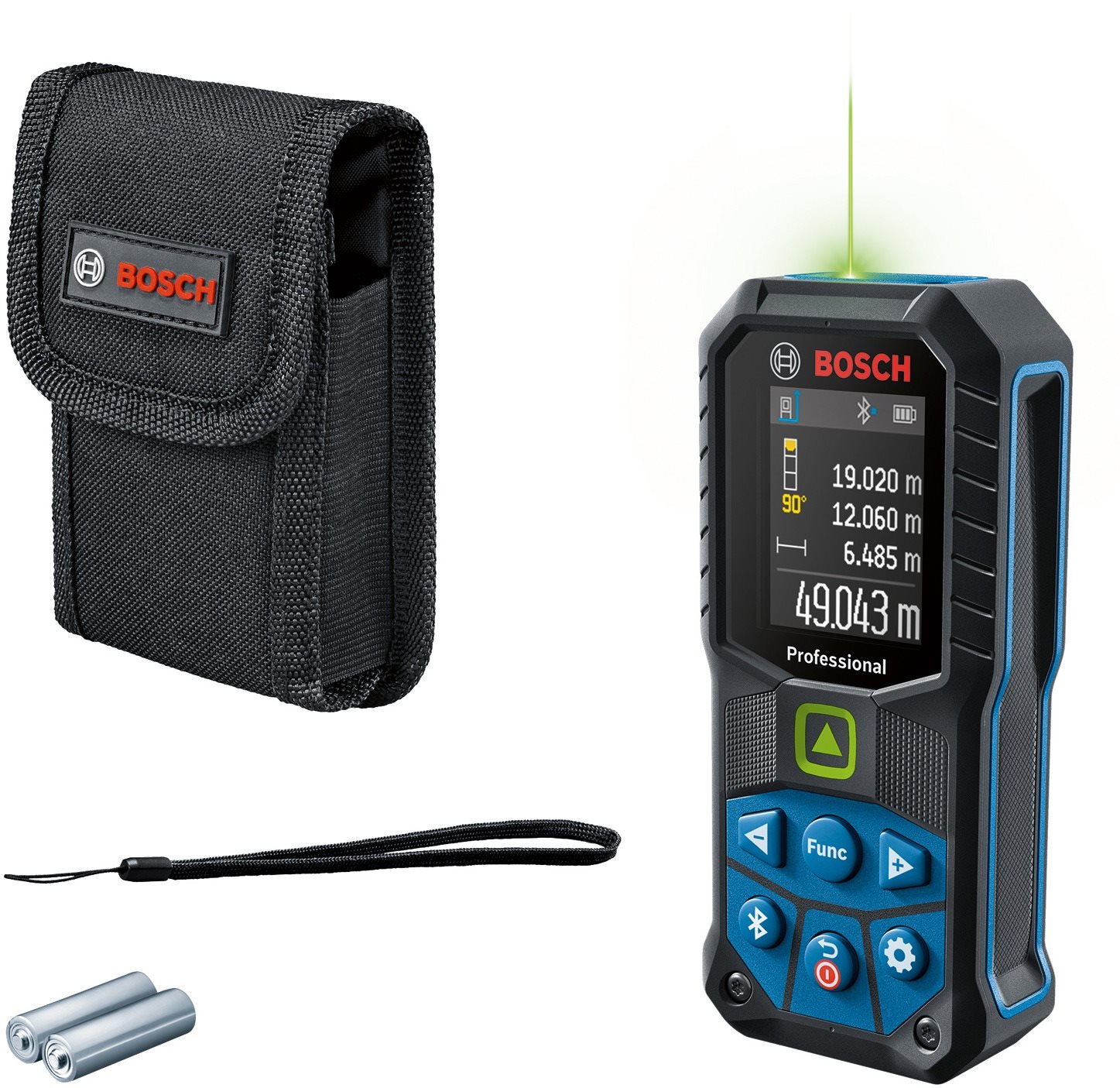 BOSCH 0601072U00 GLM 50-27 CG Professional Lézeres távolságmérő, 50 m (2×AA)