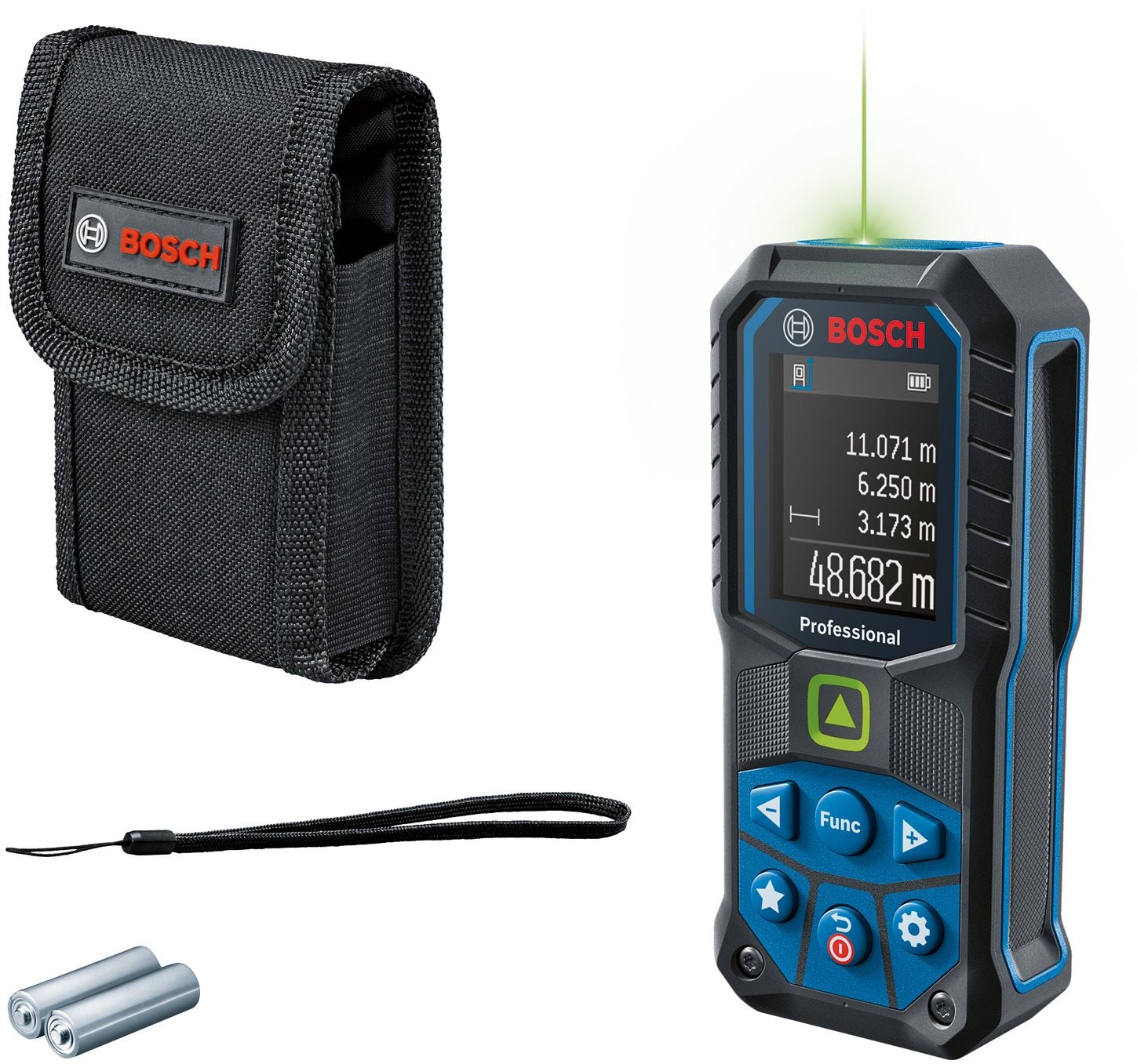 BOSCH 0601072V00 GLM 50-25 G Professional Lézeres távolságmérő, 50 m (2×AAA)