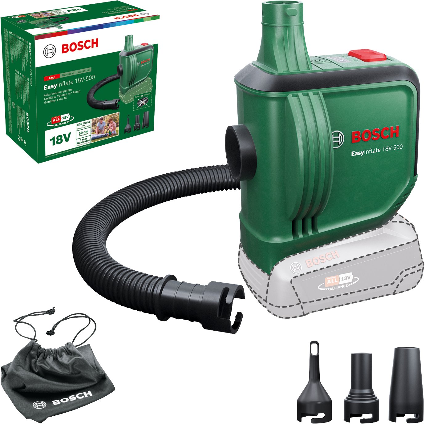 Bosch Starter-Set 36V – 1x Akku 6,0Ah, Ladegerät AL 36V-20, Für Alle Bosch 36V Gartengeräte, Leistungsstark & Kompatibel