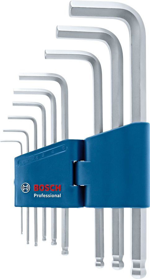 Bosch Professional Hex Wrench Set 1.600. A01. TH5 Hex Key Set