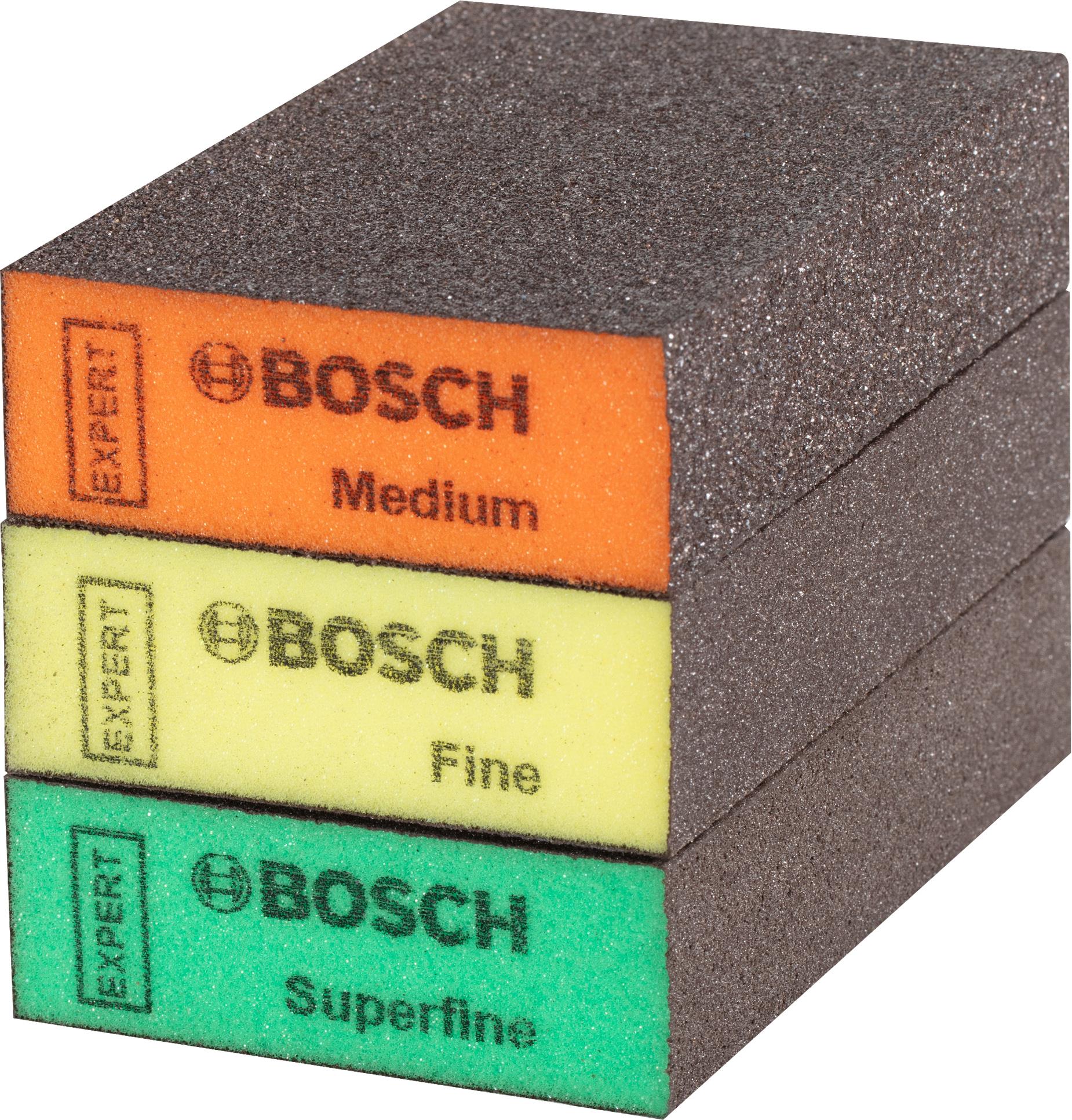 BOSCH EXPERT 2608901175 S471 standard csiszolóhasáb, 69 × 97 × 26 mm, M, F, SF, 3 db