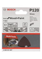BOSCH Sandpaper F460 BfWP, G180, pack of 5 93 mm 2.608.621.688 - Sandpaper