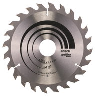 BOSCH Optiline Wood saw blade 165 × 30 × 2.6 mm, 24 2.608.640.602 - Circular Saw Blade