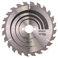 BOSCH Optiline Wood saw blade 200 × 30 × 2.8 mm, 24 2.608.640.618 - Circular Saw Blade
