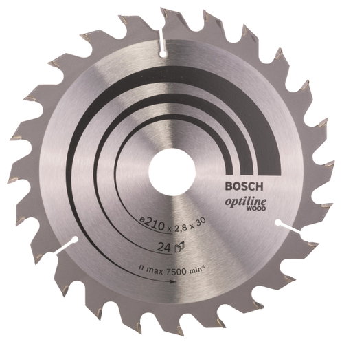 BOSCH Optiline Wood saw blade 210 × 30 × 2.8 mm, 24 2.608.640.621 - Circular Saw Blade - Main image
