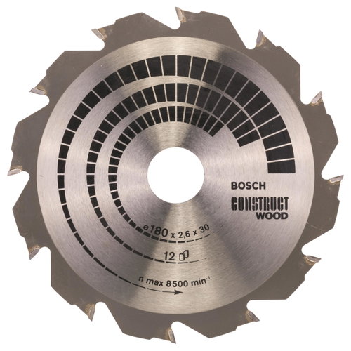 BOSCH Saw blade Construct Wood 180 × 30/20 × 2.6 mm 2.608.640.632 - Circular Saw Blade - Main image