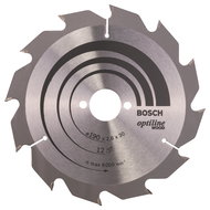 BOSCH Optiline Wood saw blade 190 × 30 × 2.6 mm, 12 2.608.641.187 - Circular Saw Blade