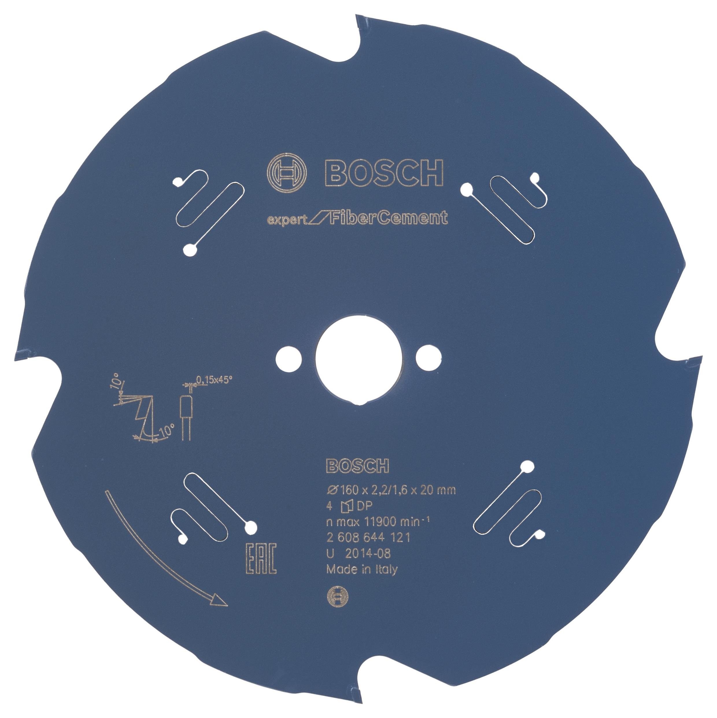 Bosch fűrészlap Expert for Fibre Cement 160 x 20 x 2,2 mm, 4 2.608.644.121