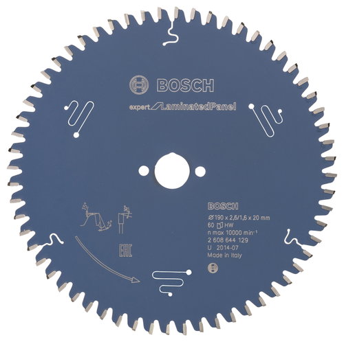 BOSCH Saw blade Expert for Laminated Panel 190 × 20 × 2.6 mm, 60 2.608.644.129 Main image BOSCH Saw blade Expert for Laminated Panel 190 × 20 × 2.6 mm, 60 2.608.644.129 - Circular Saw Blade - Main image