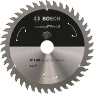 BOSCH Saw blade Standard for Wood for cordless saws 140 × 1.5/1 × 20 T42 2.608.837.672 - Circular Saw Blade