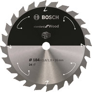 BOSCH Saw blade Standard for Wood for cordless saws 184 × 1.6/1 × 16 T24 2.608.837.700 - Circular Saw Blade