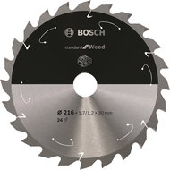BOSCH Saw blade Standard for Wood for cordless saws 216 × 1.7/1.2 × 30 T24 2.608.837.721 - Circular Saw Blade