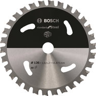 BOSCH Saw blade Standard for Steel for cordless saws 136 × 1.6/1.2 × 15.875 T30 2.608.837.745 - Circular Saw Blade