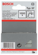BOSCH Sponky do sponkovačky z plochého drátu, typ 57 10,6 × 1,25 × 8 mm 2.609.200.230 - Spony do sponkovačky